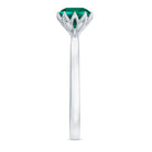 6 MM Round Cut Lab Created Emerald Solitaire Ring in Lotus Basket Setting Lab Created Emerald - ( AAAA ) - Quality - Rosec Jewels