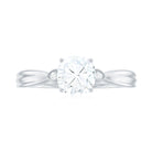 Cushion Moissanite Solitaire Engagement Ring Moissanite - ( D-VS1 ) - Color and Clarity - Rosec Jewels