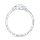 Round Cut Moissanite Solitaire Engagement Ring with Bow Moissanite - ( D-VS1 ) - Color and Clarity - Rosec Jewels