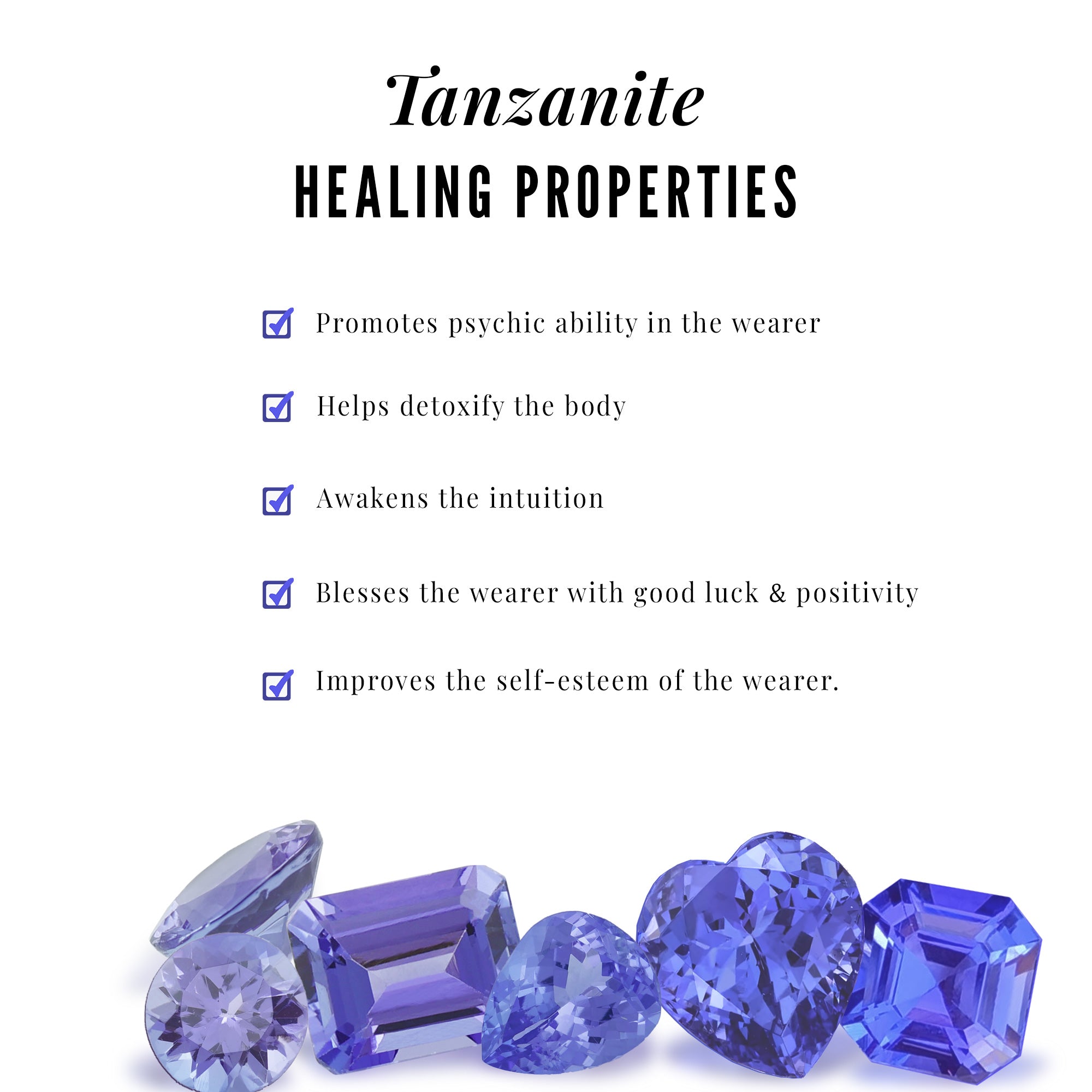 Real Tanzanite and Diamond Celestial Stud Earrings Tanzanite - ( AAA ) - Quality - Rosec Jewels