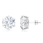 Elegant Cubic Zirconia Solitaire Stud Earrings in Gold Zircon - ( AAAA ) - Quality - Rosec Jewels