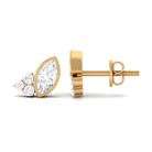 1 CT Marquise and Round Cut Zircon Trio Stud Earrings Zircon - ( AAAA ) - Quality - Rosec Jewels