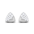 1/4 CT Round Diamond Gold Triangle Contemporary Stud Earrings Diamond - ( HI-SI ) - Color and Clarity - Rosec Jewels