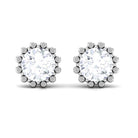 1/2 CT Natural Diamond Solitaire Stud Earrings Diamond - ( HI-SI ) - Color and Clarity - Rosec Jewels