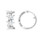 1.75 CT Round Moissanite Star Hinged Hoop Earrings Moissanite - ( D-VS1 ) - Color and Clarity - Rosec Jewels