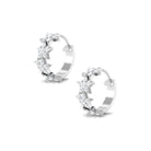 1.75 CT Round Moissanite Star Hinged Hoop Earrings Moissanite - ( D-VS1 ) - Color and Clarity - Rosec Jewels