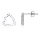 1/2 CT Moissanite Open Triangle Stud Earrings in Gold Moissanite - ( D-VS1 ) - Color and Clarity - Rosec Jewels