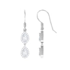 1.75 CT Pear and Round Cut Zircon Dangle Earrings Zircon - ( AAAA ) - Quality - Rosec Jewels