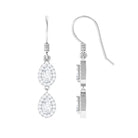 1 CT Pear and Round Cut Moissanite Dangle Earrings Moissanite - ( D-VS1 ) - Color and Clarity - Rosec Jewels