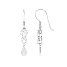 1.75 CT Moissanite Minimal Dangle Earrings in Gold Moissanite - ( D-VS1 ) - Color and Clarity - Rosec Jewels