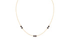 Simple Garnet Station Chain Necklace Garnet - ( AAA ) - Quality - Rosec Jewels