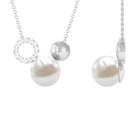 6.25 CT Freshwater Pearl and Diamond Mickey Mouse Cocktail Necklace Freshwater Pearl - ( AAA ) - Quality - Rosec Jewels