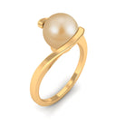 5 CT Solitaire South Sea Pearl Bypass Engagement Ring in Gold South Sea Pearl - ( AAA ) - Quality - Rosec Jewels