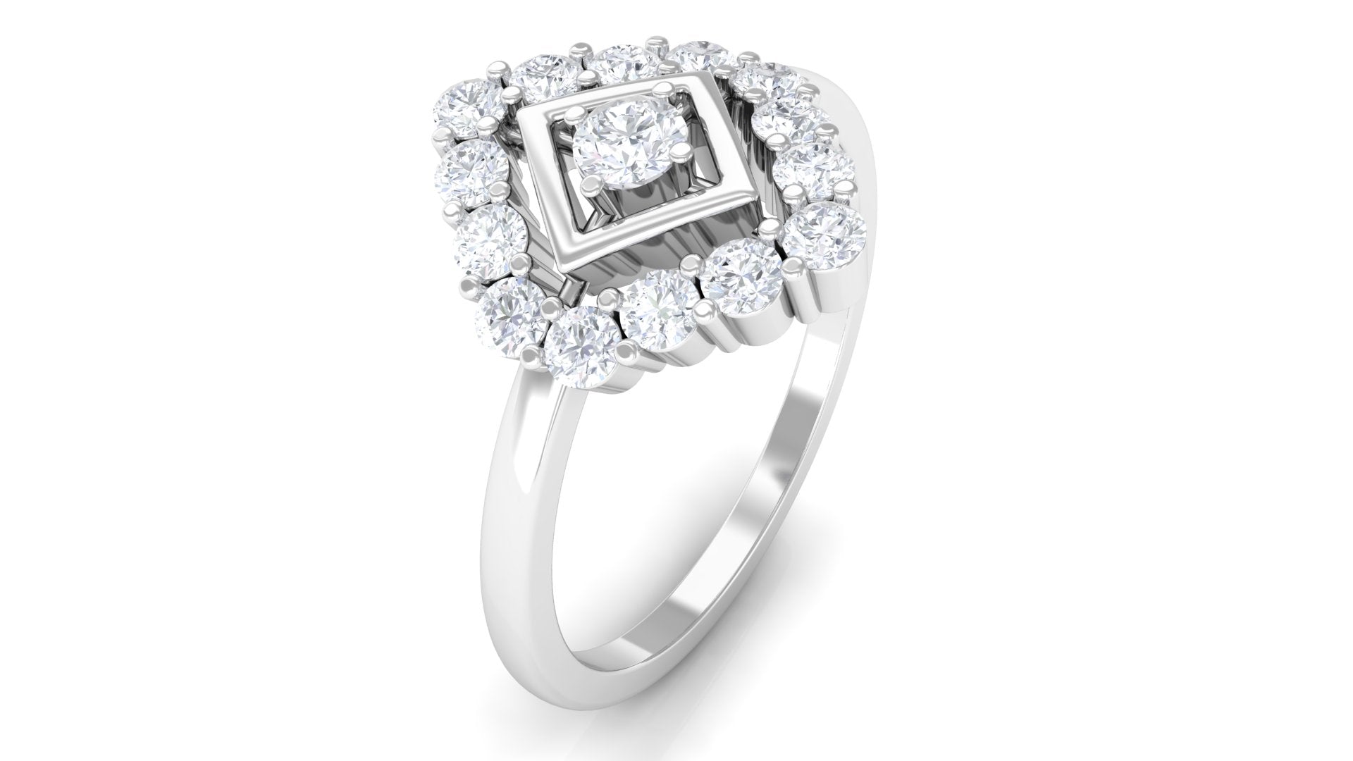 3/4 CT Minimal Diamond Gold Promise Ring Diamond - ( HI-SI ) - Color and Clarity - Rosec Jewels