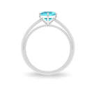 1.25 CT Asscher Cut Swiss Blue Topaz Solitaire Ring in Two Tone Gold Swiss Blue Topaz - ( AAA ) - Quality - Rosec Jewels