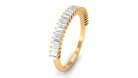 3/4 CT Natural Diamond Half Eternity Ring in Gold Diamond - ( HI-SI ) - Color and Clarity - Rosec Jewels