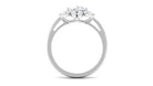 Cubic Zirconia Flower Promise Ring Zircon - ( AAAA ) - Quality - Rosec Jewels