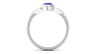 3/4 Carat Amethyst and Diamond Split Shank Engagement Ring Amethyst - ( AAA ) - Quality - Rosec Jewels