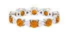 1.75 CT Designer Citrine and Moissanite Eternity Ring Citrine - ( AAA ) - Quality - Rosec Jewels