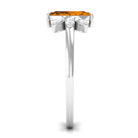 1 CT Marquise Cut Citrine Promise Ring with Diamond Stones Citrine - ( AAA ) - Quality - Rosec Jewels