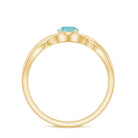 Solitaire Sky Blue Topaz Crossover Ring Sky Blue Topaz - ( AAA ) - Quality - Rosec Jewels