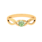 0.50 CT Round Cut Green Sapphire Solitaire Ring in Gold Green Sapphire - ( AAA ) - Quality - Rosec Jewels