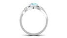 2 CT Cushion Cut Sky Blue Topaz and Diamond Bridal Ring Set Sky Blue Topaz - ( AAA ) - Quality - Rosec Jewels