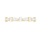 Marquise and Oval Shape Moissanite Half Eternity Ring Moissanite - ( D-VS1 ) - Color and Clarity - Rosec Jewels