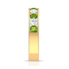 1.50 CT Real Peridot Half Eternity Band Ring with Moissanite Peridot - ( AAA ) - Quality - Rosec Jewels