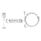 1/4 CT Interlock Diamond Contemporary Band Ring Diamond - ( HI-SI ) - Color and Clarity - Rosec Jewels