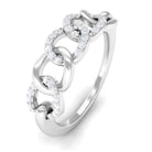 1/4 CT Interlock Diamond Contemporary Band Ring Diamond - ( HI-SI ) - Color and Clarity - Rosec Jewels