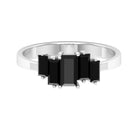 1 Carat Baguette Black Onyx Five Stone Ring in Gold Black Onyx - ( AAA ) - Quality - Rosec Jewels