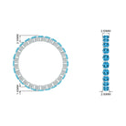 3.50 CT Swiss Blue Topaz Full Eternity Ring in Floating Setting Swiss Blue Topaz - ( AAA ) - Quality - Rosec Jewels