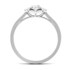 3/4 CT Vintage Inspired Moissanite Flower Engagement Ring Moissanite - ( D-VS1 ) - Color and Clarity - Rosec Jewels