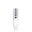 Designer Garnet Wedding Band Ring Garnet - ( AAA ) - Quality - Rosec Jewels