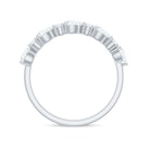 1 CT Classic Moissanite Half Eternity Ring Moissanite - ( D-VS1 ) - Color and Clarity - Rosec Jewels