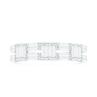 2.75 CT Baguette Cut Zircon Half Eternity Ring in Gold Zircon - ( AAAA ) - Quality - Rosec Jewels