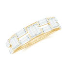 2.75 CT Baguette Cut Zircon Half Eternity Ring in Gold Zircon - ( AAAA ) - Quality - Rosec Jewels