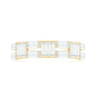 2.75 CT Baguette Cut Zircon Half Eternity Ring in Gold Zircon - ( AAAA ) - Quality - Rosec Jewels