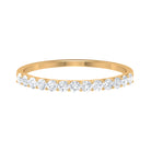 Moissanite Simple Half Eternity Ring in Shared Prong Setting Moissanite - ( D-VS1 ) - Color and Clarity - Rosec Jewels