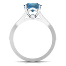 2.75 CT London Blue Topaz Engagement Ring with Diamond Side Stones London Blue Topaz - ( AAA ) - Quality - Rosec Jewels