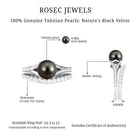 9.75 CT Tahitian Pearl Split Shank Engagement Ring and Moissanite Eternity Band Tahitian pearl - ( AAA ) - Quality - Rosec Jewels